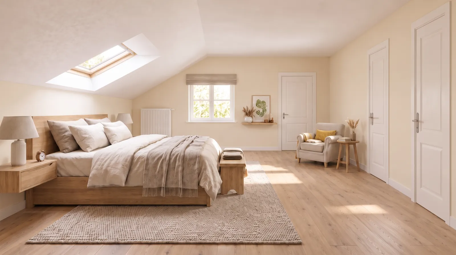 Visualisierung Schlafzimmer — Einrichtungsidee, nicht der aktuelle Zustand